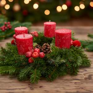 Adventskranz "Filzkugel"