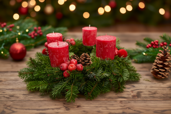 Adventskranz "Filzkugel"