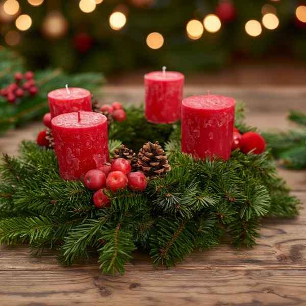 Adventskranz "Filzkugel"