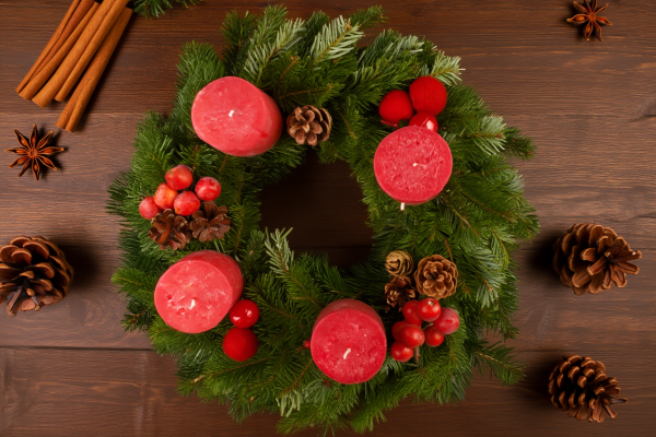 Adventskranz "Filzkugel"